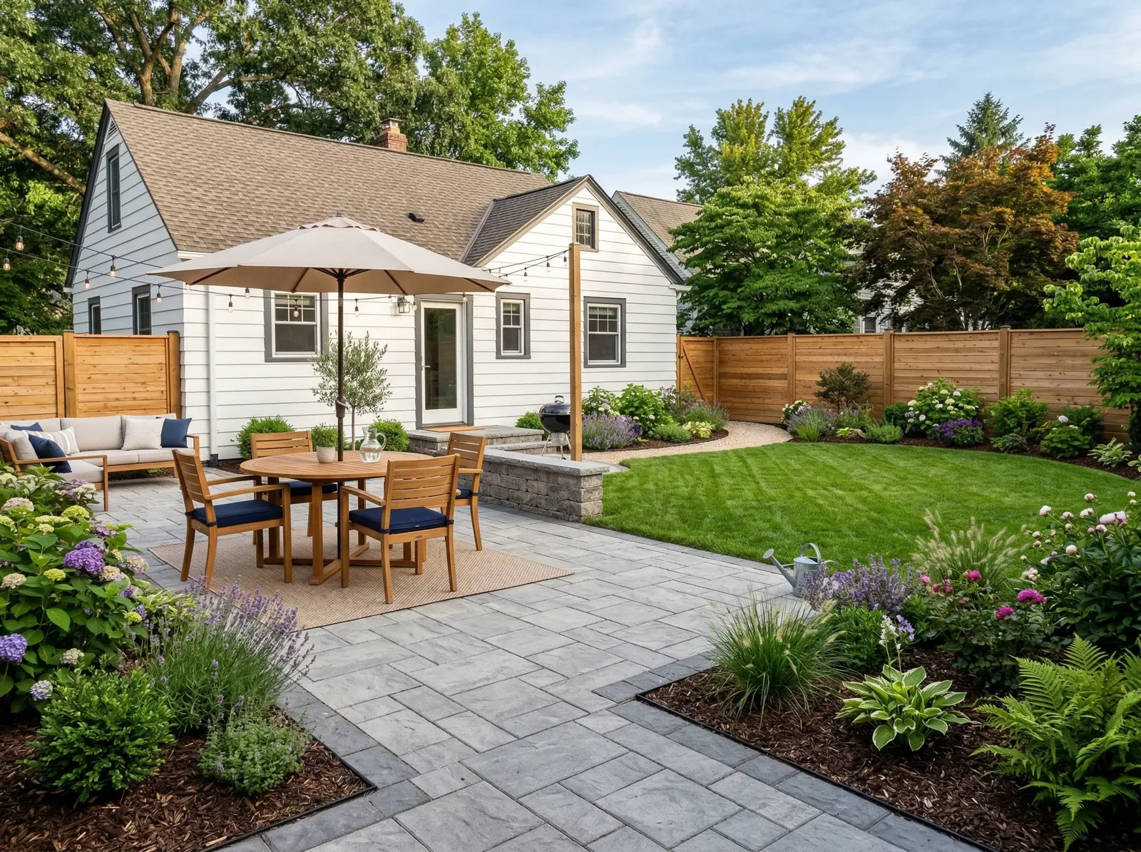 Multi-level patio and steps