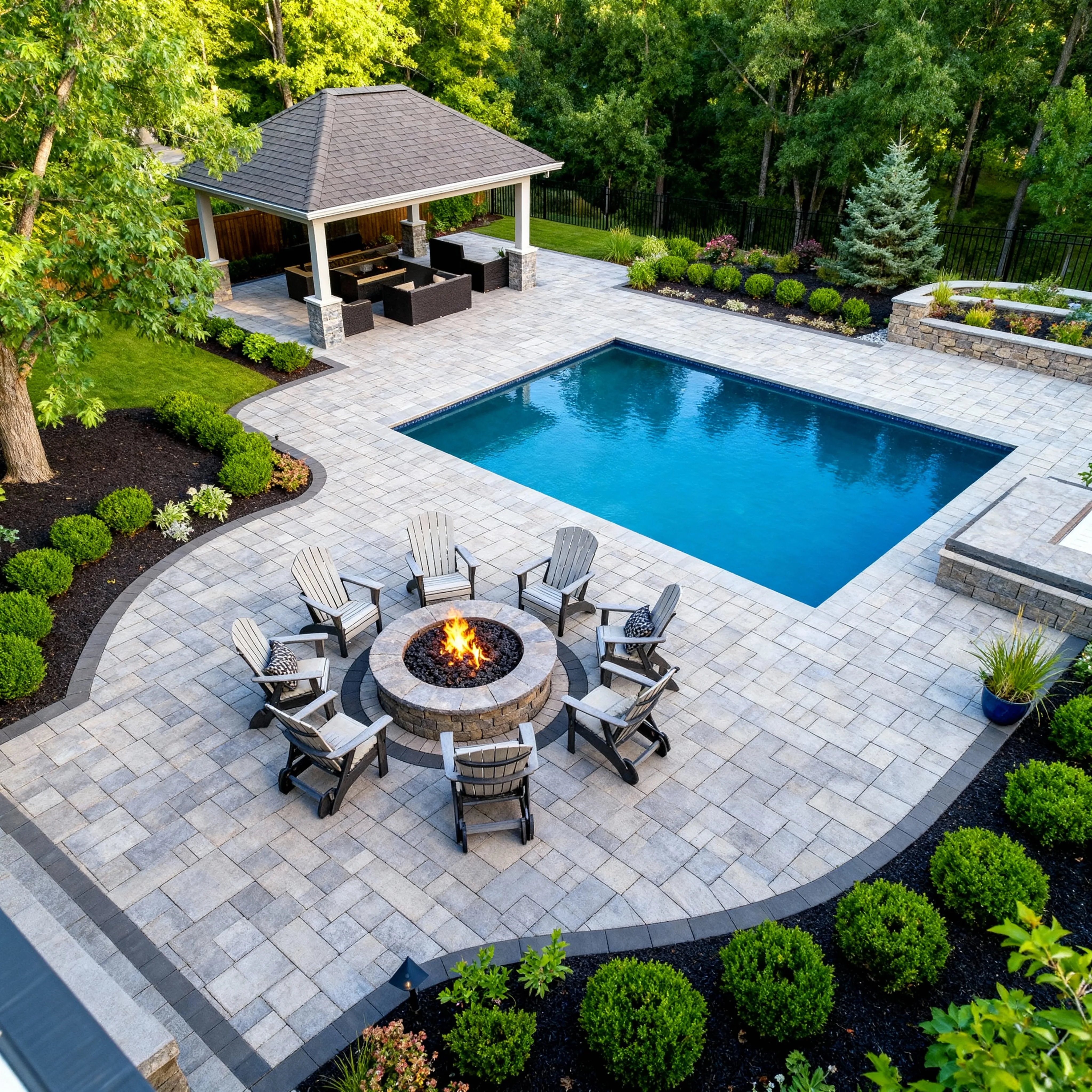 Custom paver patio in Vernon Hills, IL