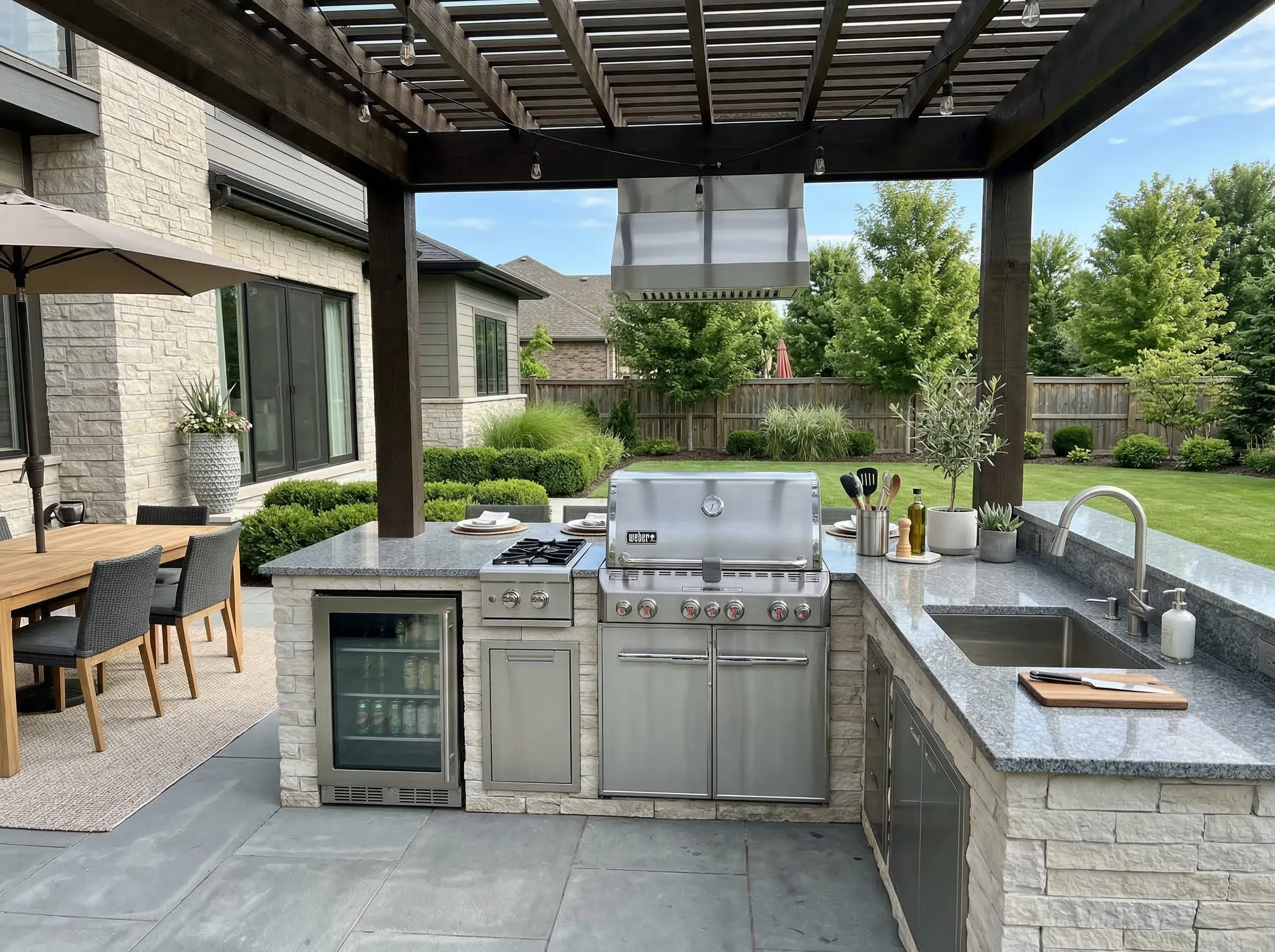 Outdoor kitchen in Vernon Hills, IL